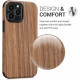 KW iPhone 13 Pro Max Θήκη Σιλικόνης TPU Design Two-Tone Wood - Woodgrain Brown - 58304.01