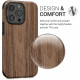 KW iPhone 13 Pro Θήκη Σιλικόνης TPU Design Two-Tone Wood - Woodgrain Brown - 58303.01