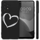 KW Samsung Galaxy A33 5G Θήκη Σιλικόνης Design Brushed Heart - Black / White - 58244.03