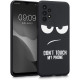 KW Samsung Galaxy A13 4G Θήκη Σιλικόνης Design Don't Touch My Phone - Black / White - 58243.01
