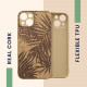 KW iPhone 13 Σκληρή Θήκη από Φελλό με Πλαίσιο Σιλικόνης - Design Palm Leaves - Dark Brown / Light Brown - 58125.01
