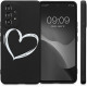 KW Samsung Galaxy A53 5G Θήκη Σιλικόνης Design Brushed Heart - Black / White - 58241.03