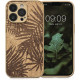 KW iPhone 13 Pro Σκληρή Θήκη από Φελλό με Πλαίσιο Σιλικόνης - Design Palm Leaves - Dark Brown / Light Brown - 58126.01