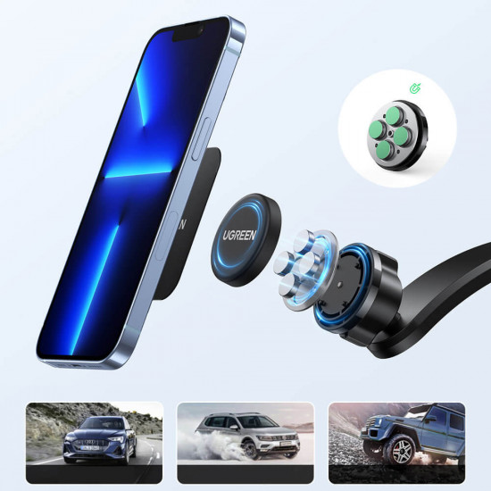 Ugreen LP360 Magnetic Car Phone Holder Μαγνητική Βάση για Ταμπλό Αυτοκινήτου - Black