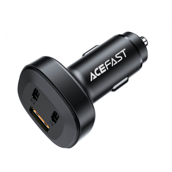 Acefast B3 Φορτιστής Αυτοκινήτου Γρήγορης Φόρτισης 4.0 66W 2x USB Type C / USB - Black 