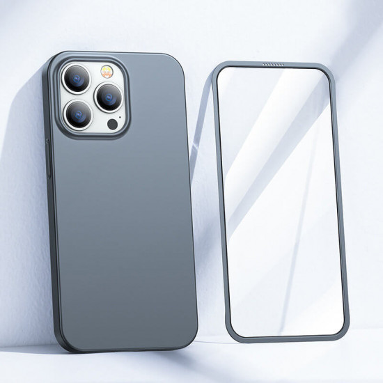 Joyroom iPhone 13 Pro Full Case με Προστασία Οθόνης - Grey - JR-BP935