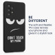 KW Samsung Galaxy A33 5G Θήκη Σιλικόνης Design Don't Touch My Phone - Black / White - 58244.01