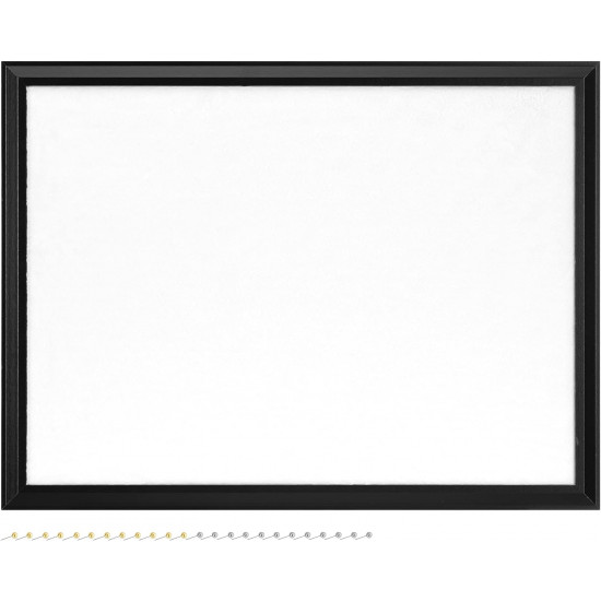 Navaris Πίνακας Ανακοινώσεων από Λούτρινο Ύφασμα με Ξύλινο Πλαίσιο - 60 x 45 cm - Black / White - 55215.03