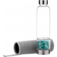 Navaris Γυάλινο Μπουκάλι Νερού με Τιρκουάζ Πέτρες και Θήκη - BPA FREE - 420ml - Turquoise Stone - 53150.04