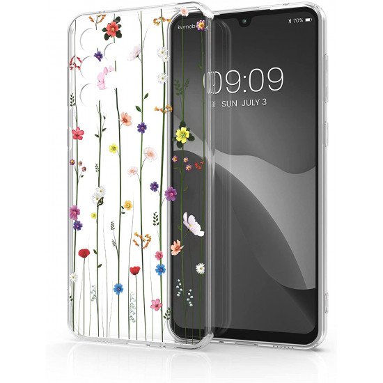 KW Samsung Galaxy A33 5G Θήκη Σιλικόνης TPU Design Wildflower Vines - Multicolor - Διάφανη - 58383.03