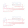 Navaris Σετ με 2 Μεταλλικά Ράφια Ντουζιέρας - Pink - 57098.08