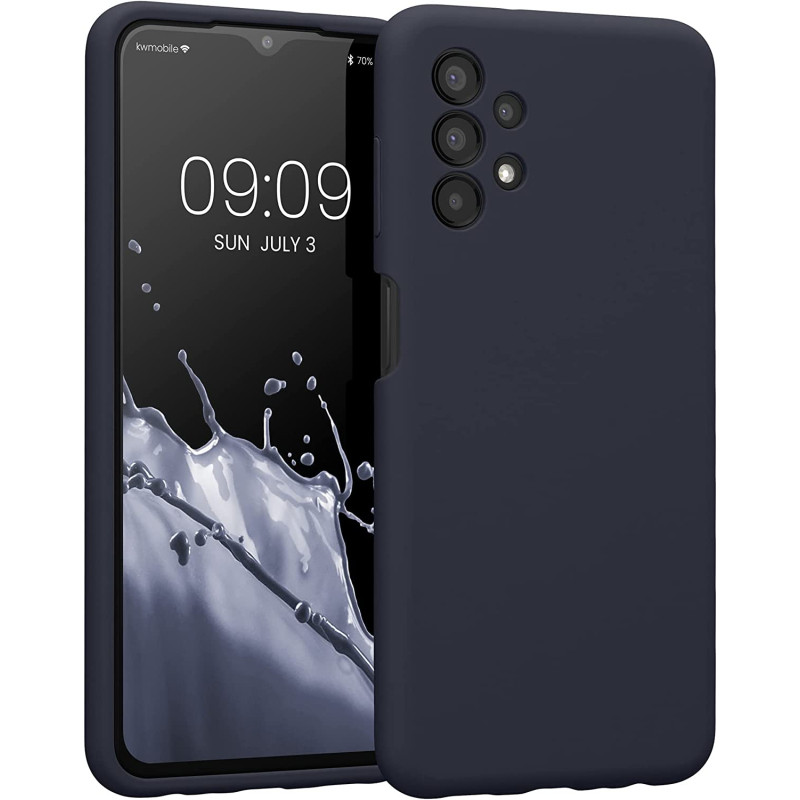 KW Samsung Galaxy A13 4G Θήκη Σιλικόνης Rubberized TPU - Blueberry Blue - 57832.186