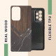 KW Samsung Galaxy A53 5G Θήκη από Φυσικό Ξύλο - Design Wood and Marble - Black / White / Dark Brown - 58317.10