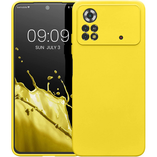 KW Xiaomi Poco X4 Pro 5G Θήκη Σιλικόνης Rubberized TPU - Radiant Yellow - 57983.165