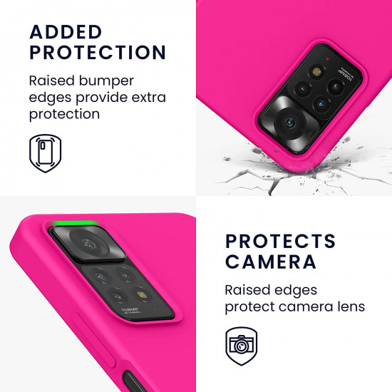 KW Xiaomi Redmi Note 11 Pro / Note 11 Pro 5G Θήκη Σιλικόνης Rubberized TPU - Neon Pink - 57373.77