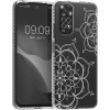 KW Xiaomi Redmi Note 11 / Redmi Note 11S Σκληρή Θήκη με Πλαίσιο Σιλικόνης - Design Flower Twins - Διάφανη - Silver - 57822.03