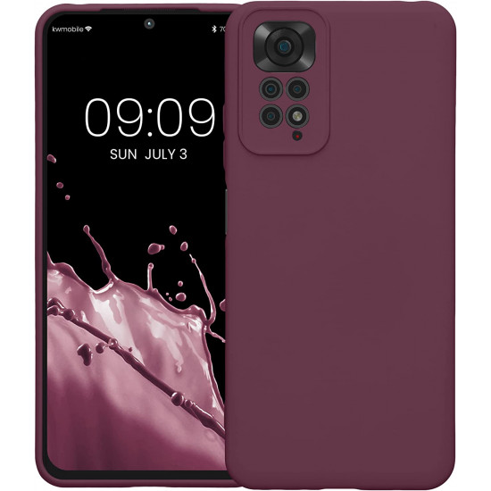 KW Xiaomi Redmi Note 11 / Redmi Note 11S Θήκη Σιλικόνης Rubber TPU - Bordeaux Purple - 57918.187