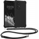 KW Samsung Galaxy A33 5G Θήκη Σιλικόνης TPU με Λουράκι - Black - 58565.01