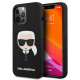 Karl Lagerfeld iPhone 13 Pro Silicone Karl's Head Θήκη Σιλικόνης - Black - KLHCP13LSLKHBK