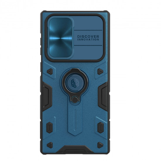 Nillkin Samsung Galaxy S22 Ultra CamShield Armor Case with Ring Holder Σκληρή Θήκη με Κάλυμμα για την Κάμερα και Δαχτυλίδι Συγκράτησης - Blue