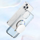 Kingxbar iPhone 13 Pro Pure Series Magnetic Case Λεπτή Σκληρή Θήκη με Πλαίσιο Σιλικόνης και MagSafe - Grey / Petrol Διάφανη 