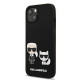 Karl Lagerfeld iPhone 13 Silicone Karl and Choupette Θήκη Σιλικόνης με MagSafe - Black - KLHMP13MSSKCK