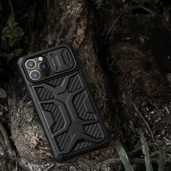 Nillkin iPhone 13 Pro Max Armored Case with Camera Cover Σκληρή Θήκη με Κάλυμμα για την Κάμερα - Black