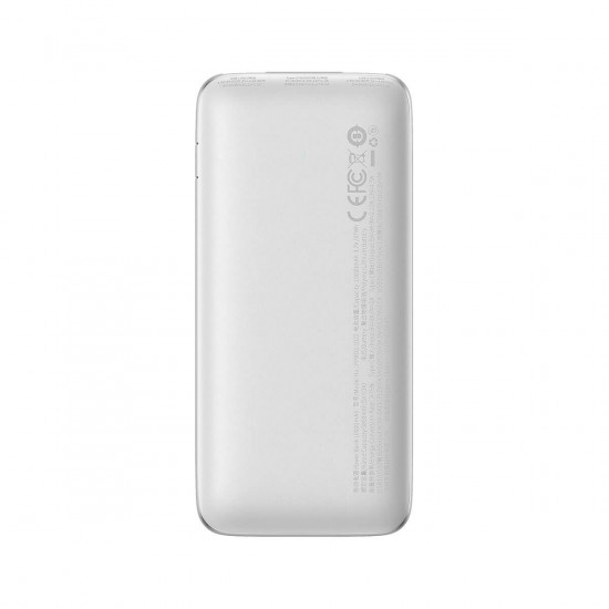 Baseus Bipow Pro 22.5W Power Bank 10000mAh 3Α με 2 Θύρες USB και 1 Θύρα Type-C - White - PPBD040002