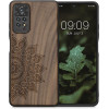 KW Xiaomi Redmi Note 11 Pro / Note 11 Pro 5G Θήκη από Φυσικό Ξύλο - Design Rising Sun - Dark Brown - 57381.02
