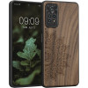 KW Xiaomi Redmi Note 11 Pro / Note 11 Pro 5G Θήκη από Φυσικό Ξύλο - Design Rising Sun - Dark Brown - 57381.02