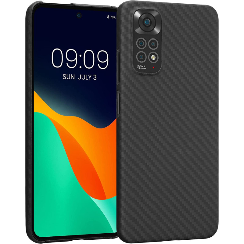 Kalibri Xiaomi Redmi Note 11 / Note 11S Σκληρή Θήκη Aramid Fiber Body Armor - Black Matte - 58262.47