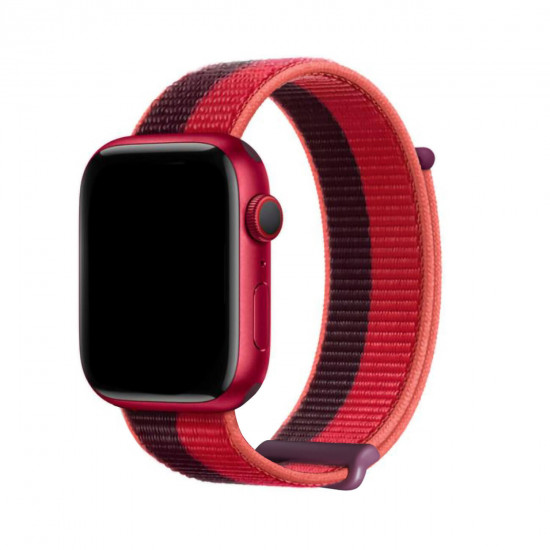 Dux Ducis Λουράκι Apple Watch 2 / 3 / 4 / 5 / 6 / 7 / 8 / 9 / SE - 38 / 40 / 41 mm Wristband Bracelet Bangle Sport Version από Νάυλον - Red