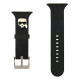 Karl Lagerfeld Λουράκι Apple Watch 2 / 3 / 4 / 5 / 6 / 7 / 8 / 9 / SE - 38 / 40 / 41 mm Silicone Karl Heads Σιλικόνης - Black - KLAWMSLKK