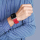 Dux Ducis Λουράκι Apple Watch 2 / 3 / 4 / 5 / 6 / 7 / 8 / 9 / SE - 38 / 40 / 41 mm Magnetic Strap Chain Version Μαγνητικό Σιλικόνης - Red