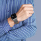 Dux Ducis Λουράκι Apple Watch 2 / 3 / 4 / 5 / 6 / 7 / 8 / 9 / SE - 38 / 40 / 41 mm Magnetic Strap Chain Version Μαγνητικό Σιλικόνης - Grey - Orange