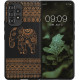 KW Samsung Galaxy A53 5G Θήκη από Φυσικό Ξύλο - Design Elephant - Black / Light Brown - 58317.08