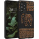 KW Samsung Galaxy A53 5G Θήκη από Φυσικό Ξύλο - Design Elephant - Black / Light Brown - 58317.08