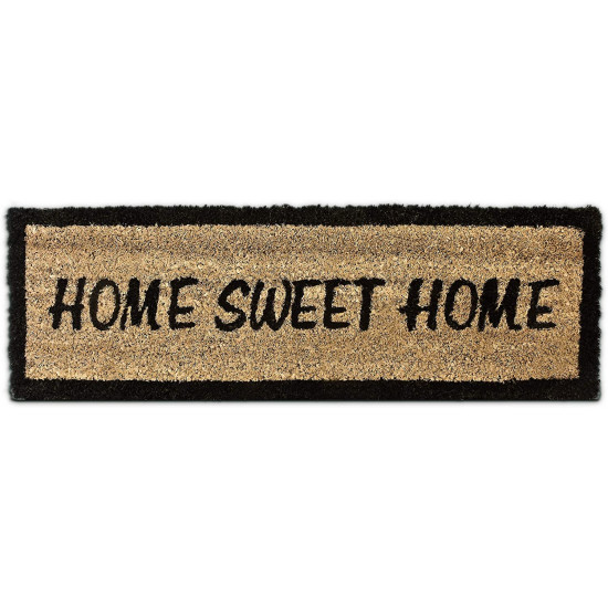 Relaxdays Χαλάκι Πόρτας από Ίνες Καρύδας Design Home Sweet Home - 75 x 25 cm - Multicoloured - 4052025032227