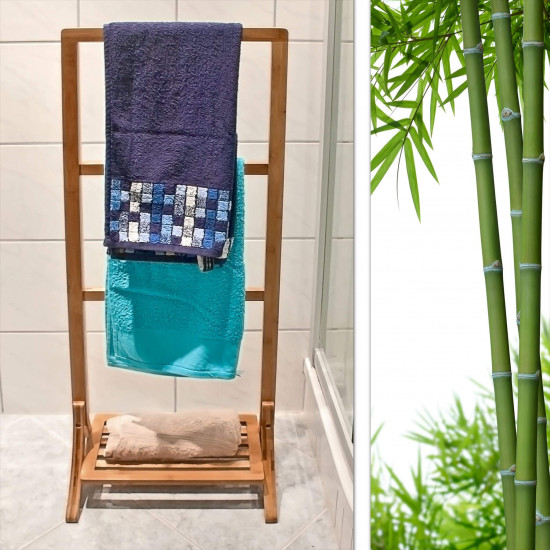Relaxdays Βάση για Πετσέτες από Μπαμπού - Natural - 4052025171599