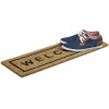 Relaxdays Χαλάκι Πόρτας από Ίνες Καρύδας Design Welcome - 75 x 25 x 1,3 cm - Natural - 4052025032173