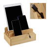 Relaxdays Σταθμός Οργάνωσης και Φόρτισης για Tablet και Smartphone από Μπαμπού - Natural - 4052025308322