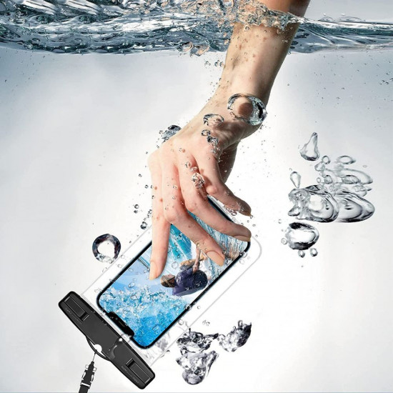 Tech-Protect Universal Αδιάβροχη Θήκη για Smartphones 6.9'' - Clear / Blue