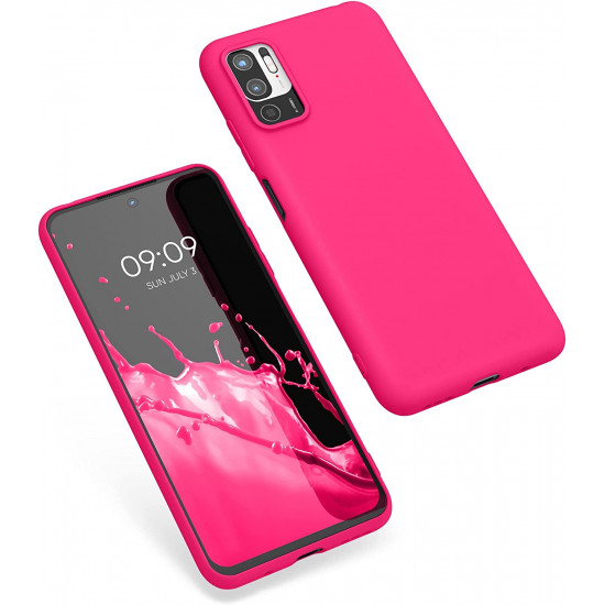 KW Xiaomi Redmi Note 10 5G Θήκη Σιλικόνης TPU - Neon Pink - 54947.77