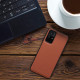 Kalibri Xiaomi Redmi Note 11 Pro / Note 11 Pro 5G Σκληρή Θήκη με Επένδυση Γνήσιου Δέρματος - Orange - 58780.29