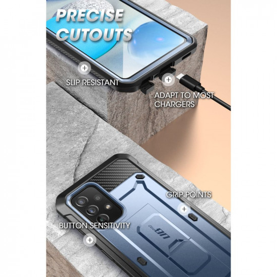 Supcase Samsung Galaxy A53 5G Unicorn Beetle Pro Σκληρή Θήκη με Προστασία Οθόνης και Stand - Blue