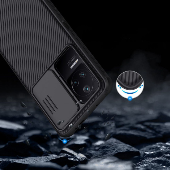 Nillkin Xiaomi Poco F4 5G CamShield Pro Σκληρή Θήκη με Κάλυμμα για την Κάμερα - Black