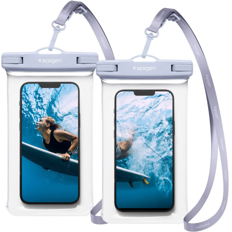 Spigen A601 Σετ με 2 Universal Αδιάβροχες Θήκες για Smartphones 6.9'' - Aqua Blue