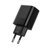 TECH-PROTECT C30W QC3.0 Οικιακός Φορτιστής Γρήγορης Φόρτισης με 2 Θύρες USB και Type C - Black