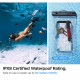Spigen A610 Σετ με 2 Universal Αδιάβροχες Θήκες για Smartphones 6.9'' - Crystal Clear