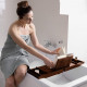 Navaris Wooden Bath Tray Rack Ξύλινη Βάση για τη Μπανιέρα με Πτυσσόμενα Πόδια - Dark Brown - 47685.04